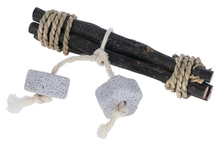 Jouet bois&pierre de lave nac