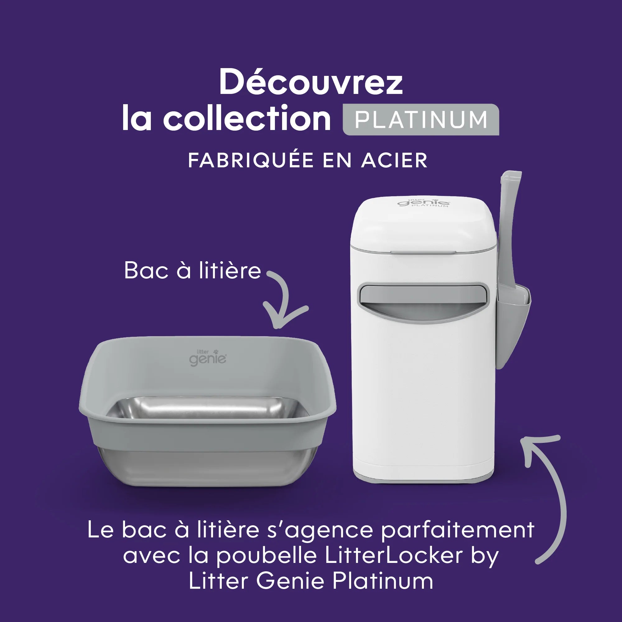 Bac à litière LitterLocker par Litter Genie® Platinum