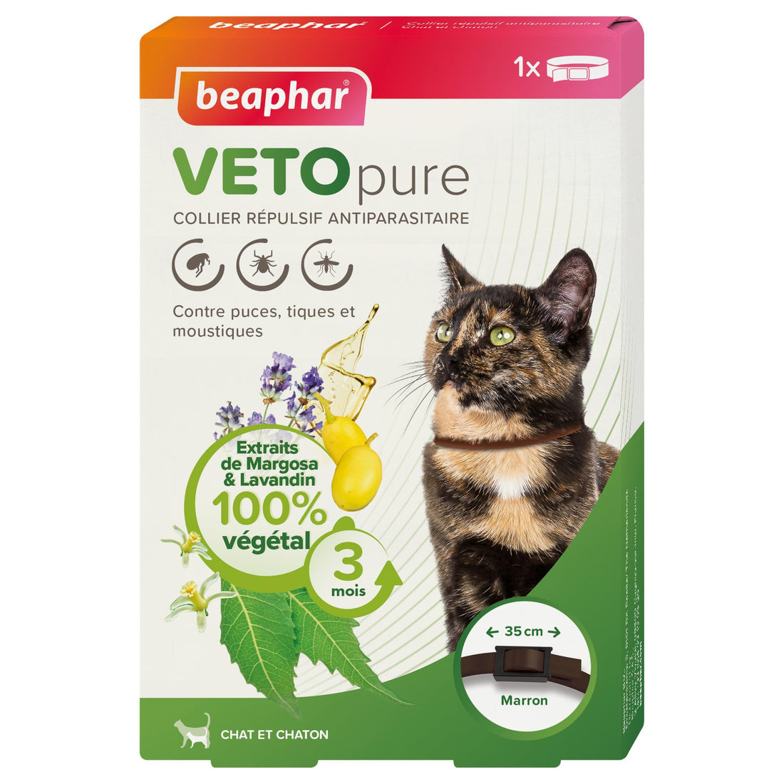 Collier répulsif antiparasitaire Vetopure Chat