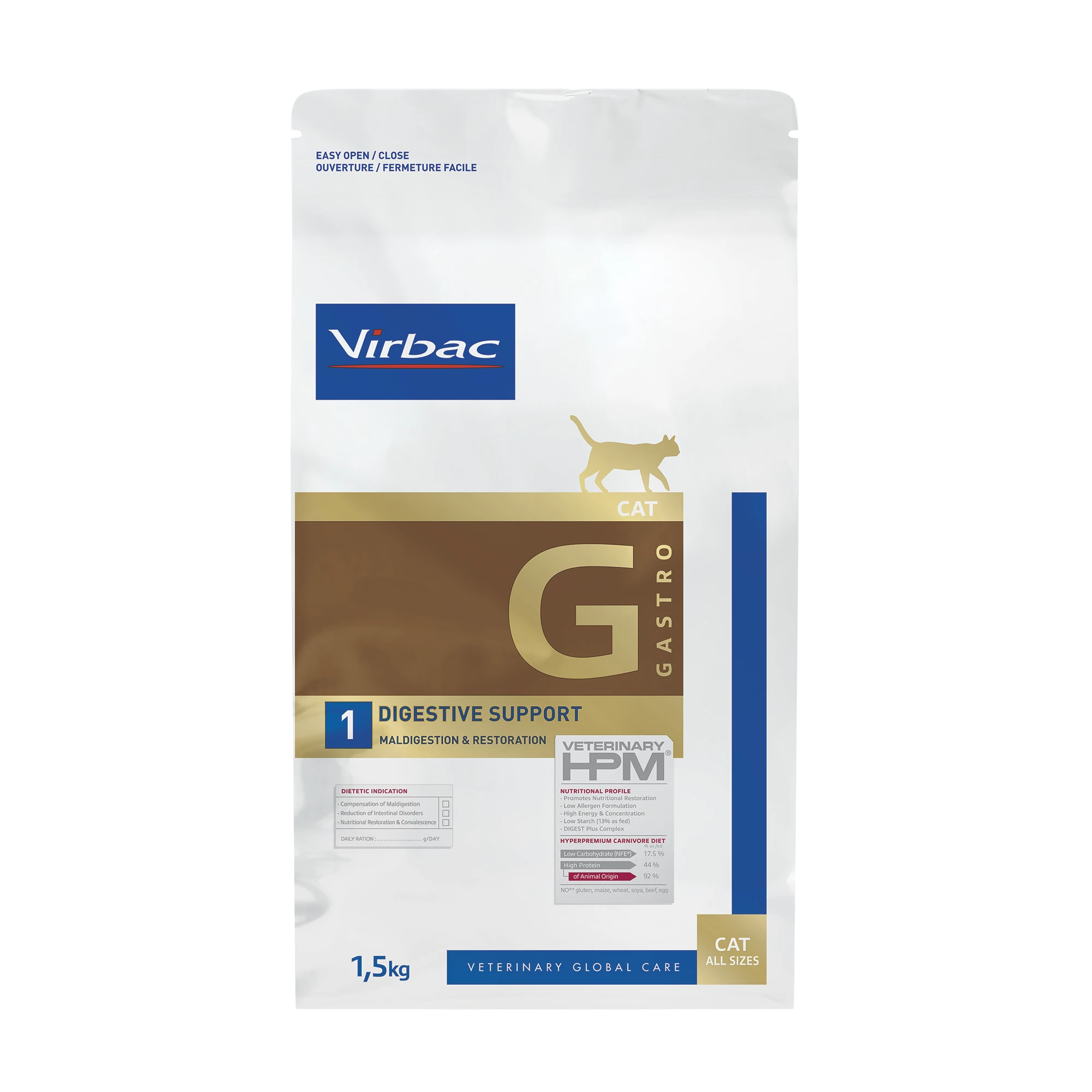 VIRBAC VETERINARY HPM Diététique Gastro Digestive Support Chat