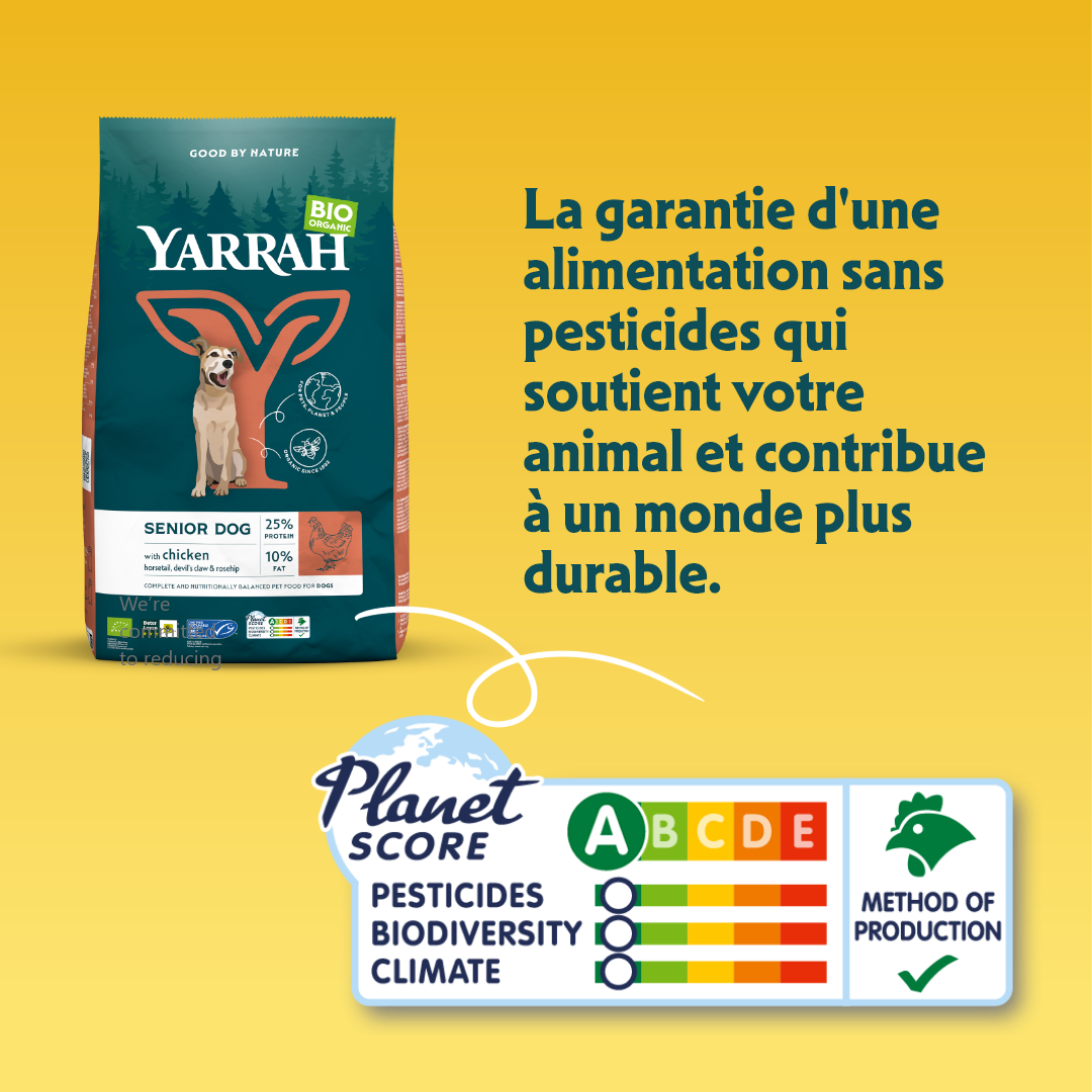 Yarrah croquettes bio pour chien senior