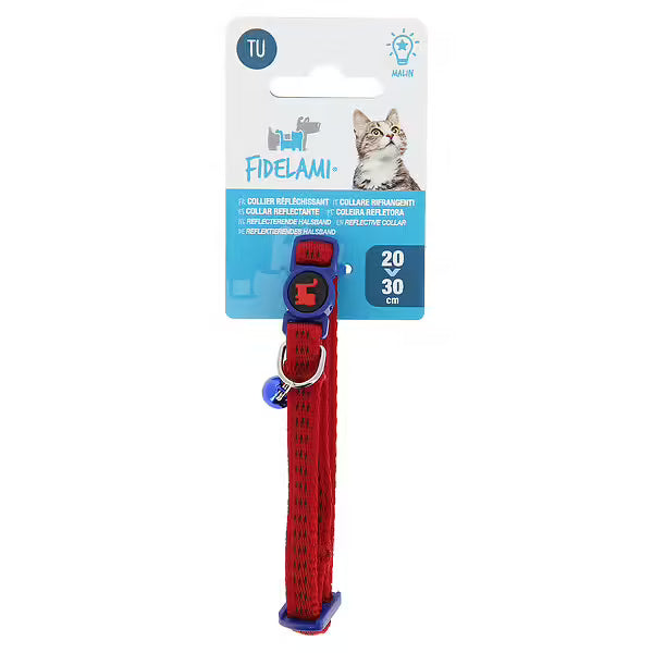 Collier Réfléchissant rouge - Chat