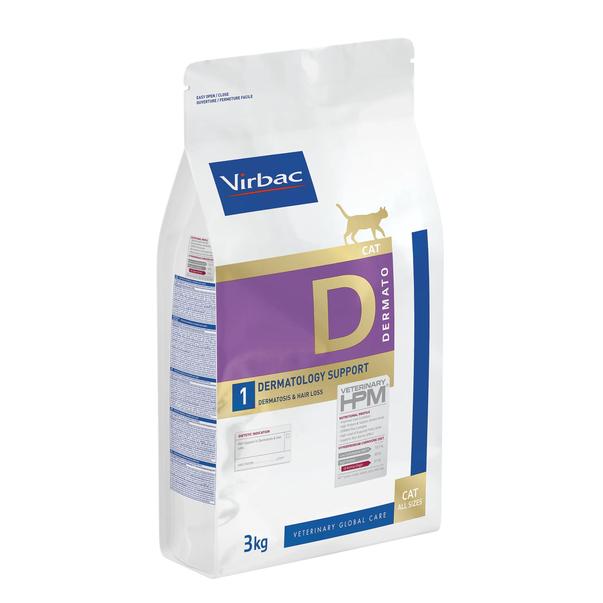 VIRBAC VETERINARY HPM Diététique Dermatology support Chat