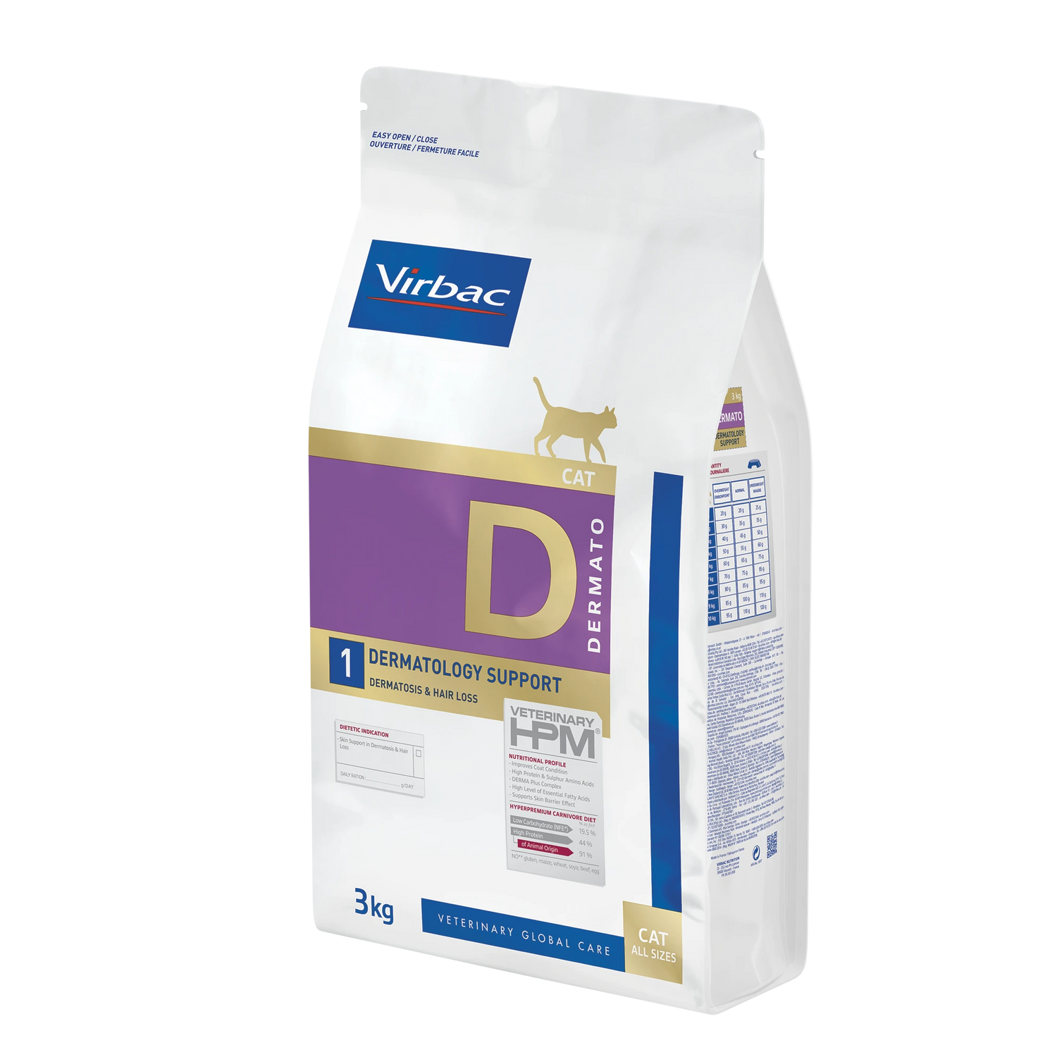 VIRBAC VETERINARY HPM Diététique Dermatology support Chat