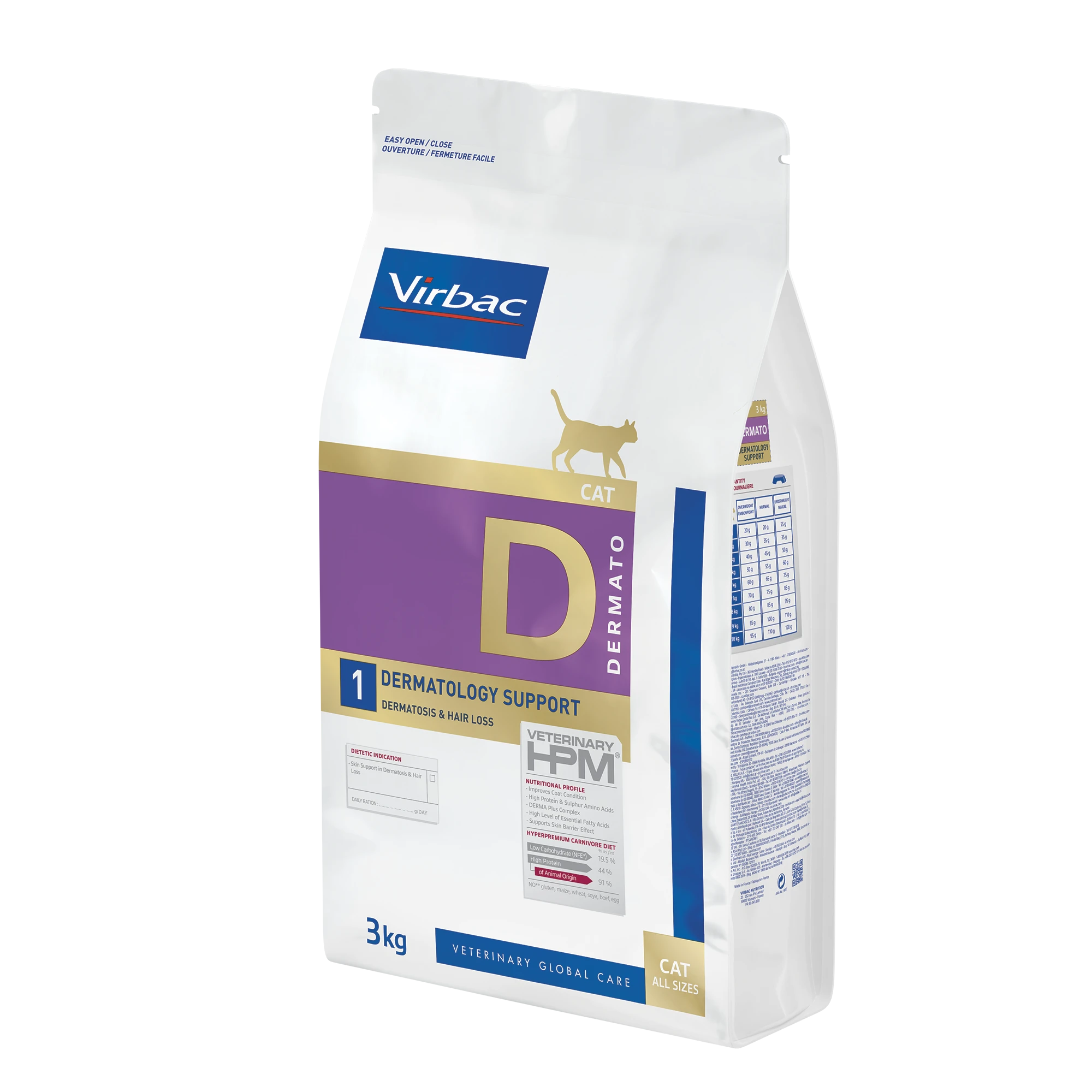 VIRBAC VETERINARY HPM Diététique Dermatology support Chat