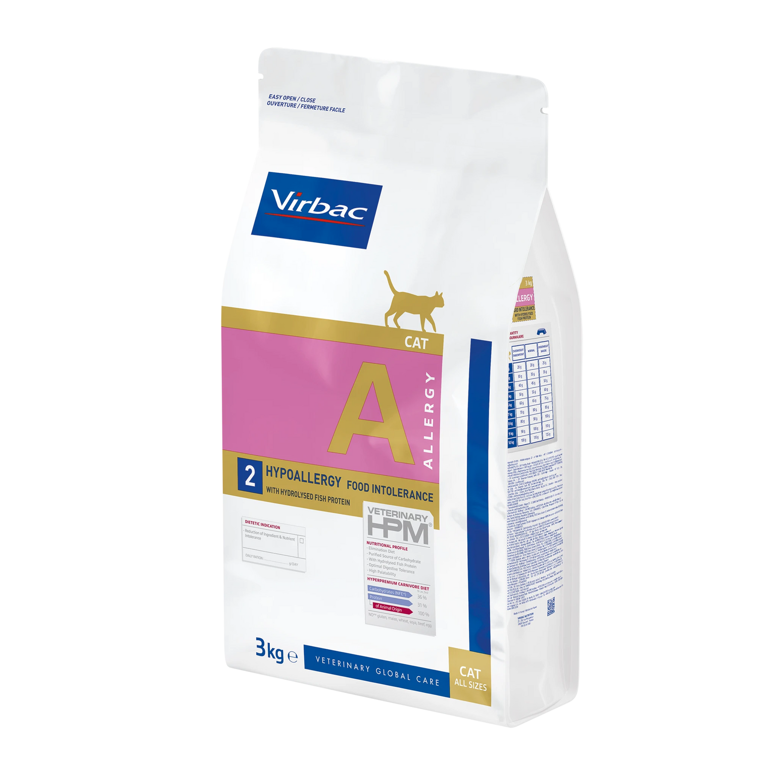 VIRBAC VETERINARY HPM Diététique Hypoallergy food intolerance Chat