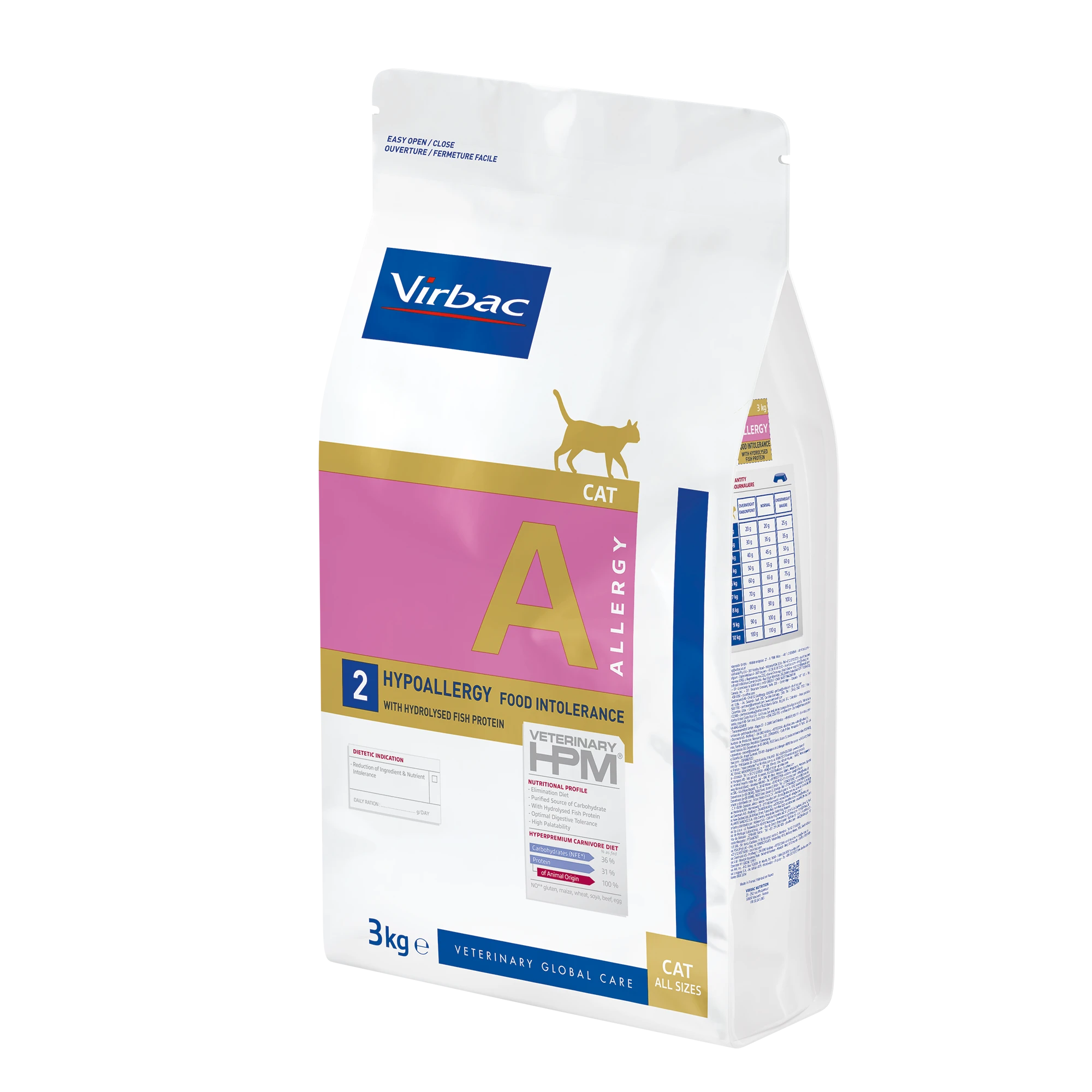 VIRBAC VETERINARY HPM Diététique Hypoallergy food intolerance Chat