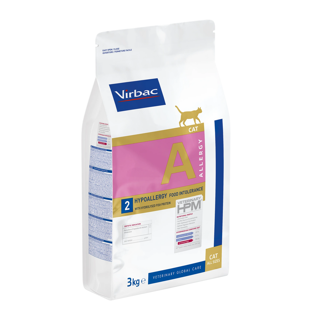 VIRBAC VETERINARY HPM Diététique Hypoallergy food intolerance Chat