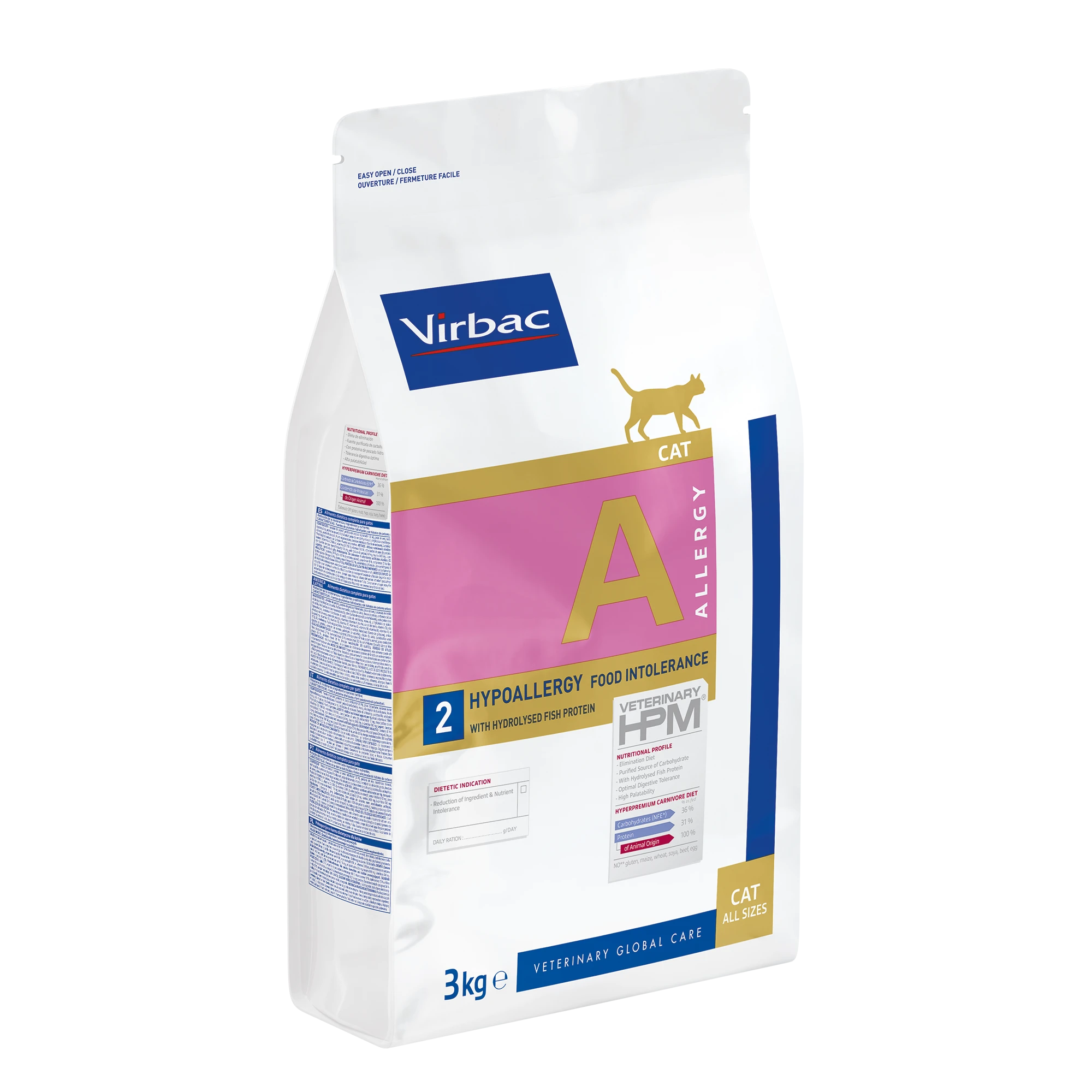 VIRBAC VETERINARY HPM Diététique Hypoallergy food intolerance Chat