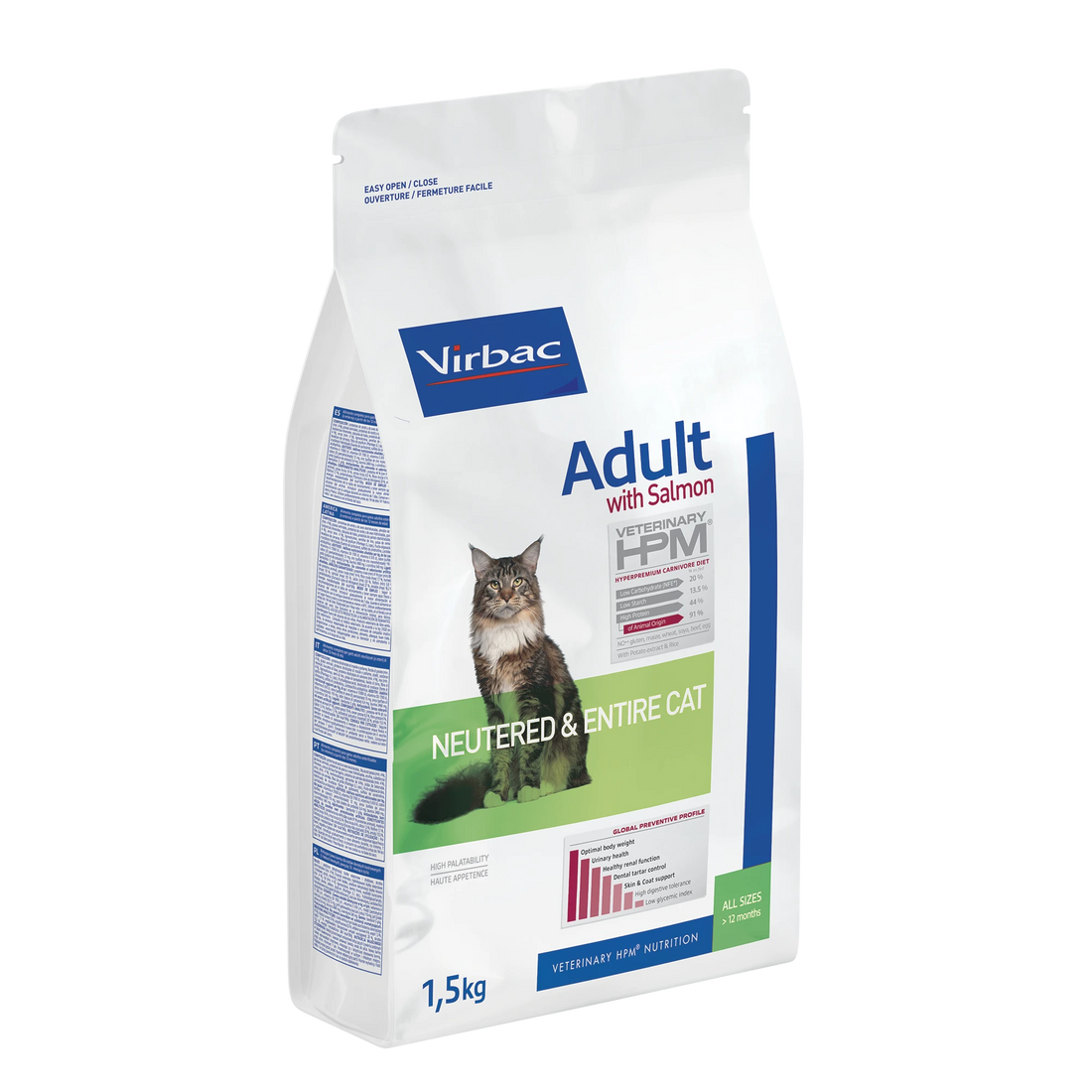 VIRBAC Veterinary HPM Adult with salmon Neutered &amp; Entire Cat