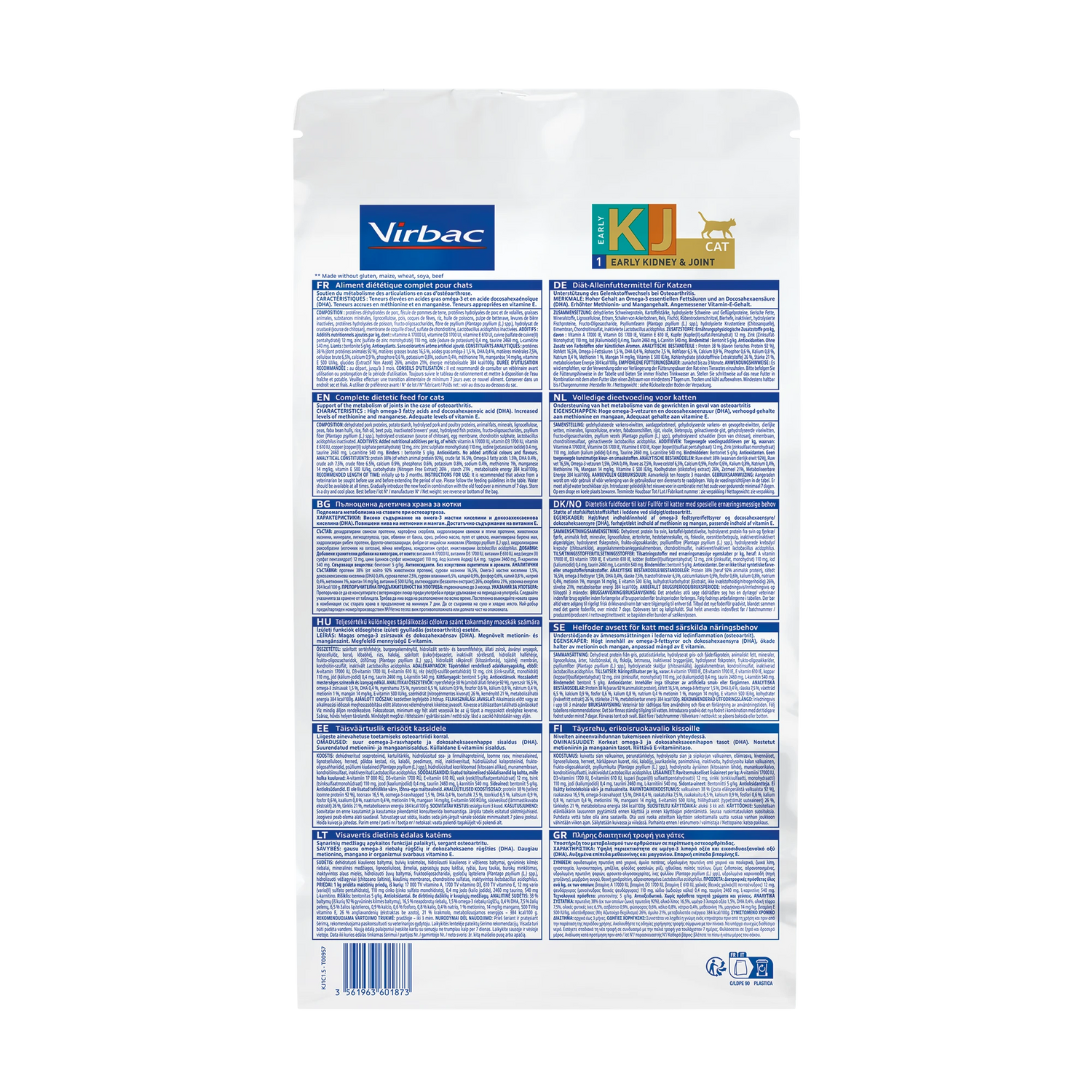 VIRBAC VETERINARY HPM Diététique Early Kidney Joint