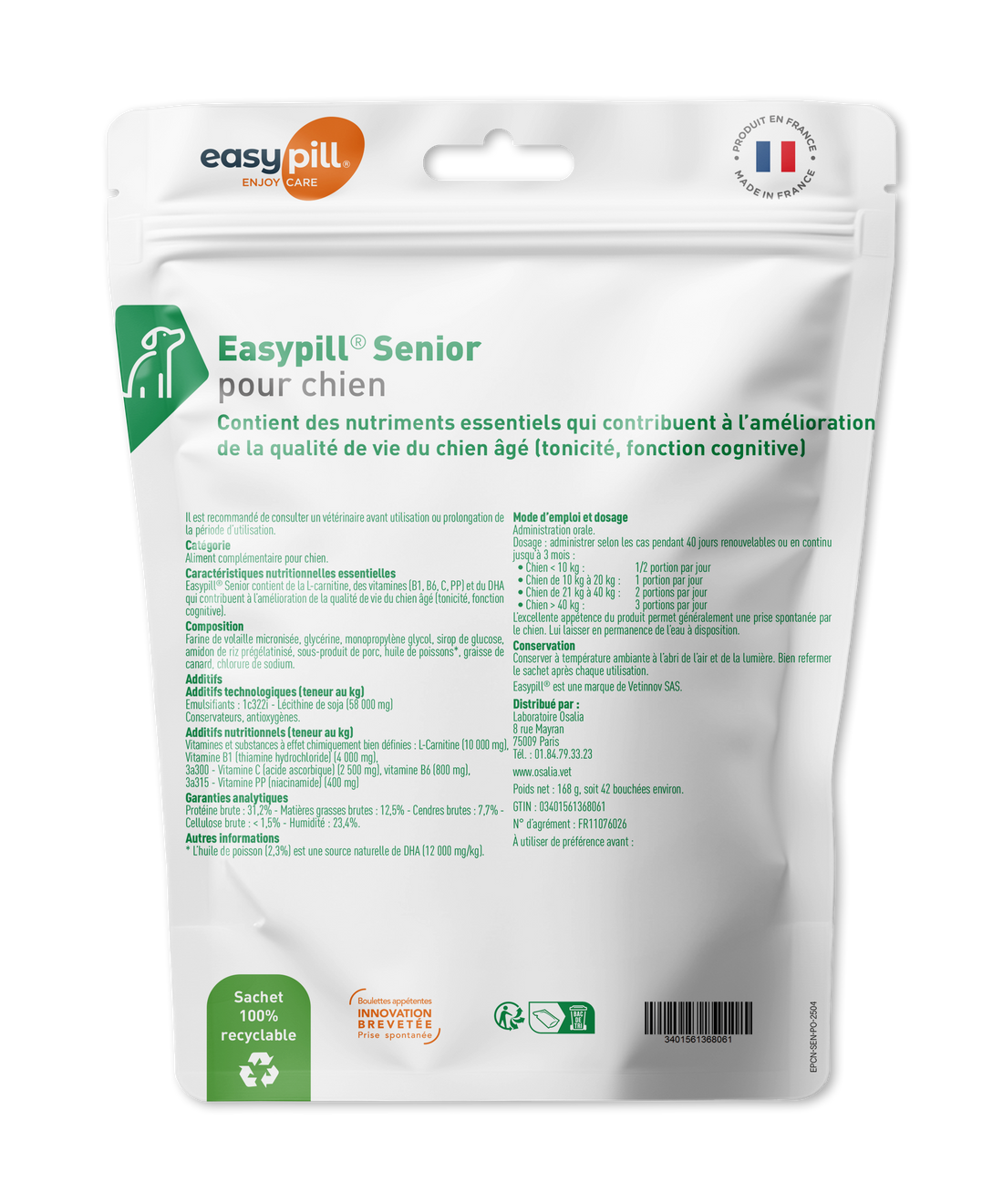 Easypill Chien Senior