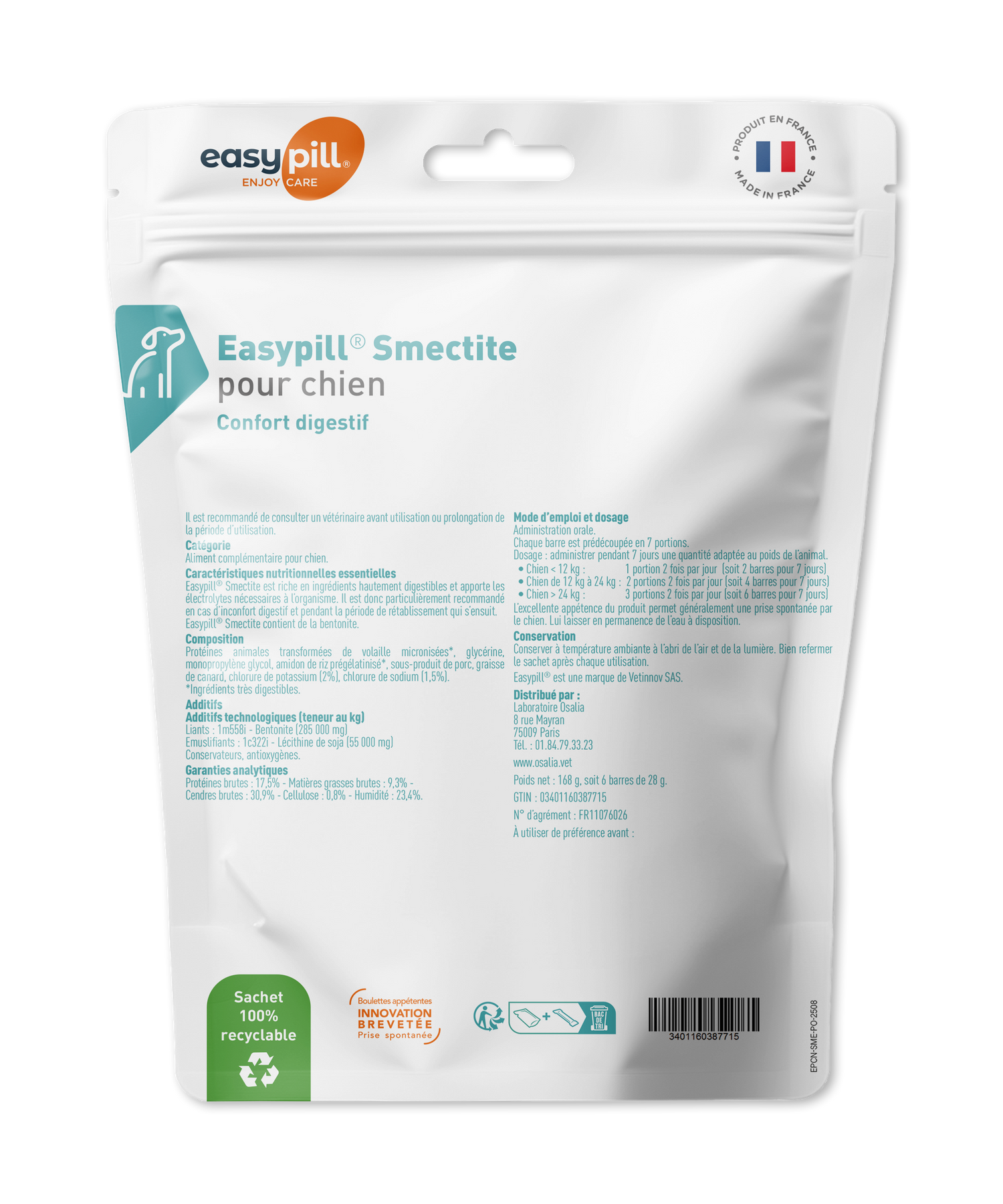 Easypill Chien Smectite