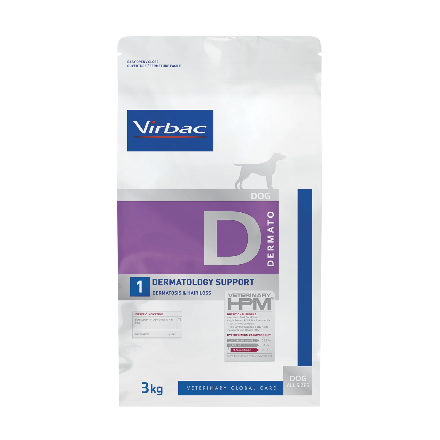 VIRBAC VETERINARY HPM Diététique Dermatology support