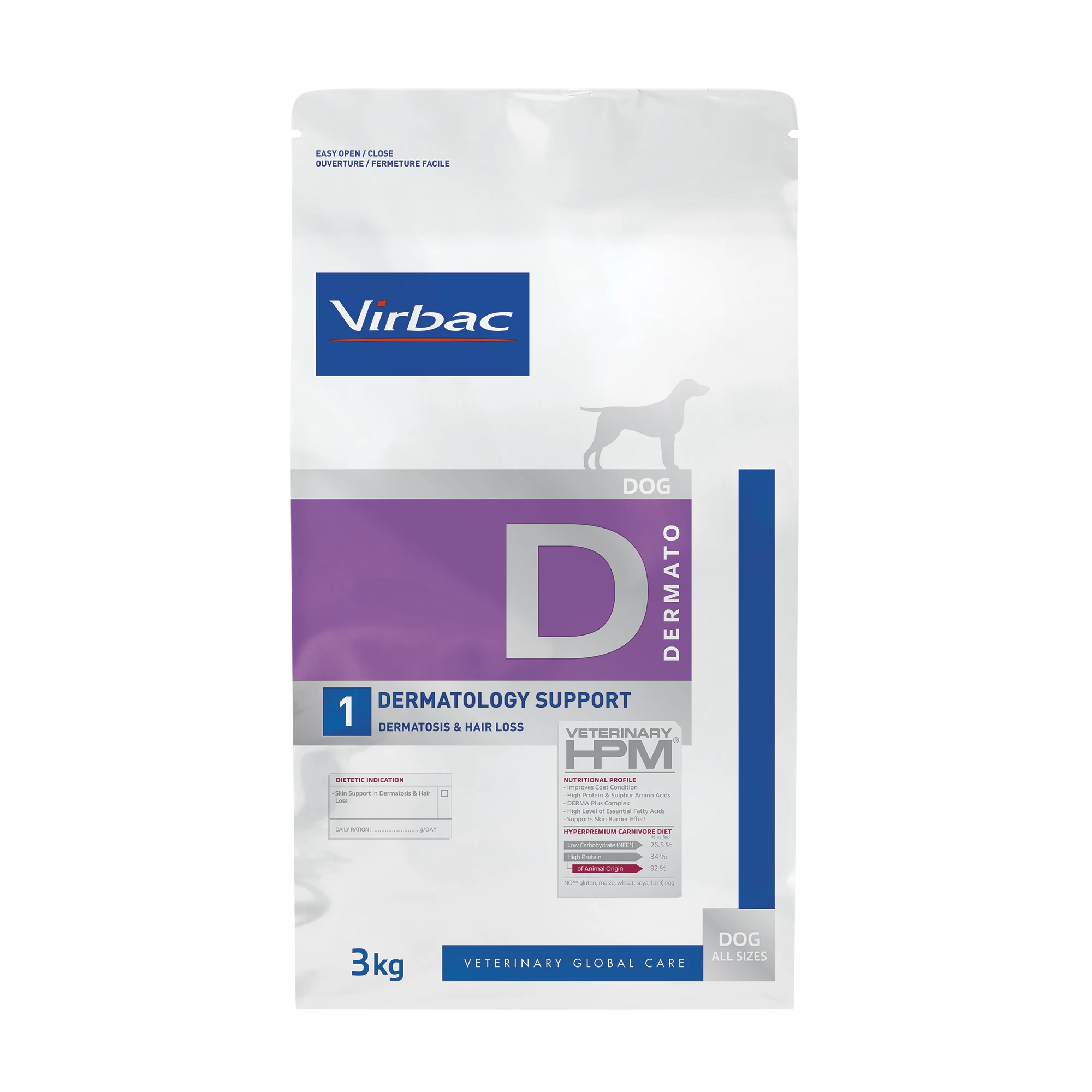 VIRBAC VETERINARY HPM Diététique Dermatology support