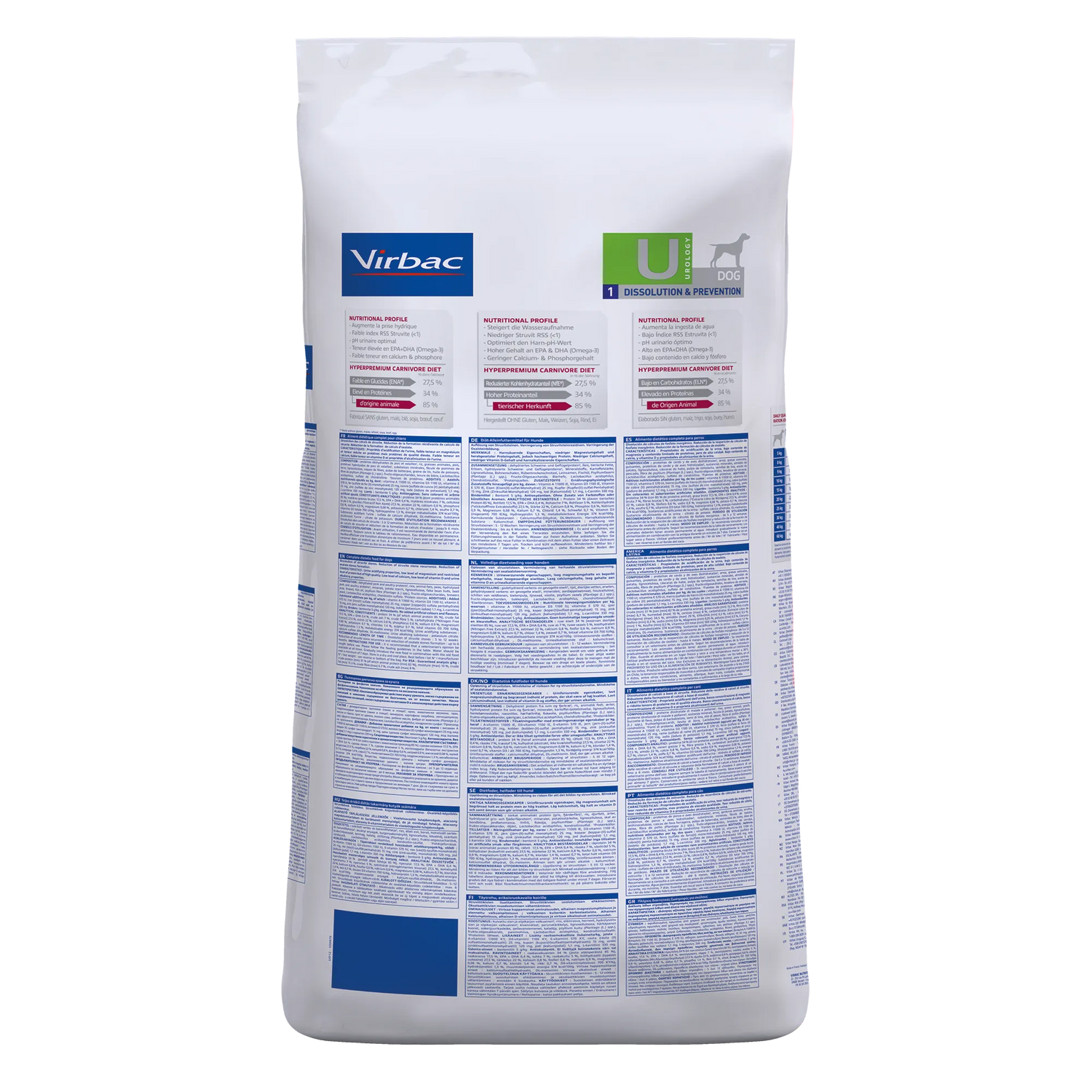 VIRBAC VETERINARY HPM Diététique Urology Dissolution &amp; Prevention Chien