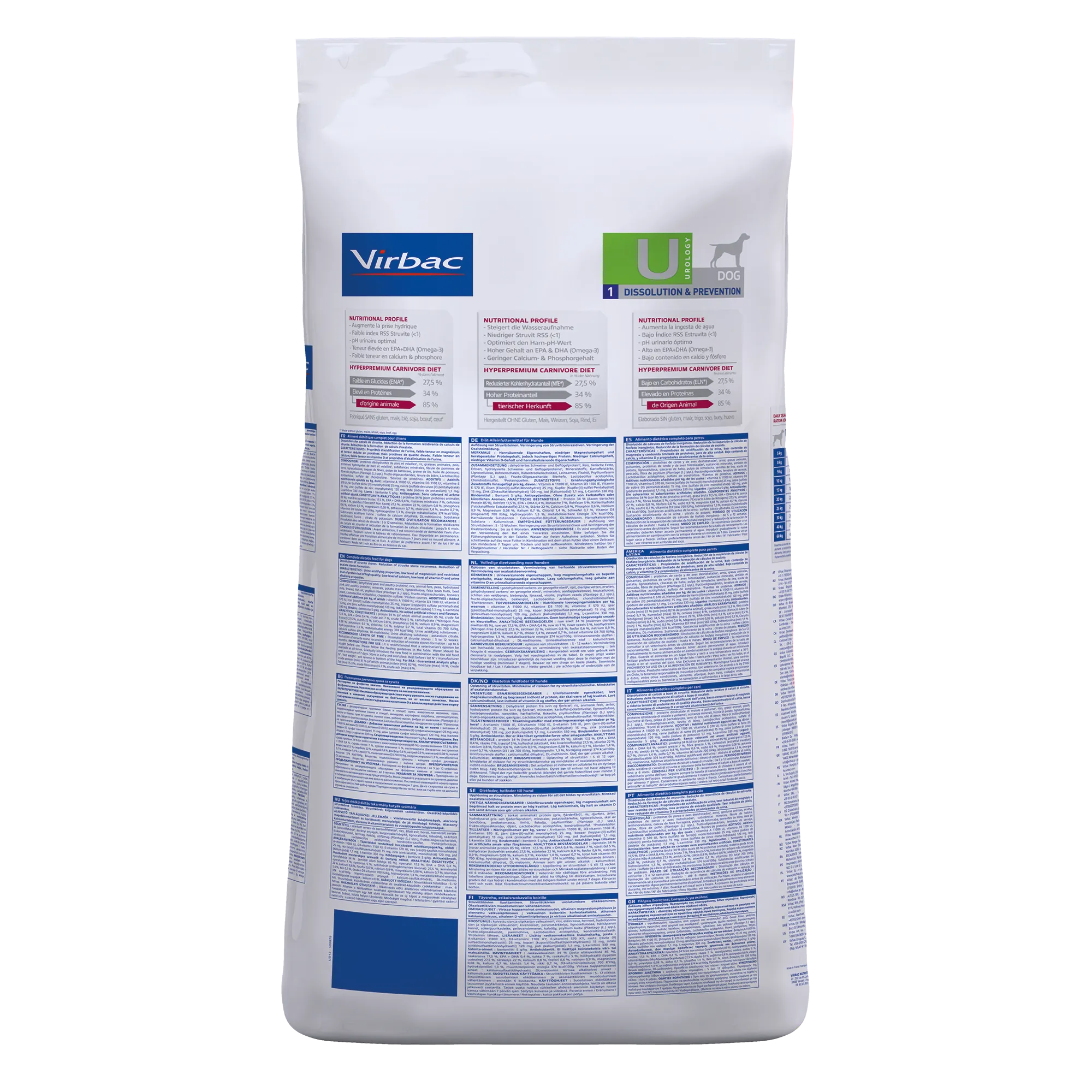 VIRBAC VETERINARY HPM Diététique Urology Dissolution &amp; Prevention Chien