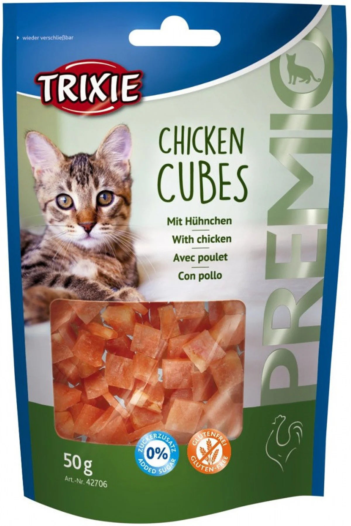 FRIANDISE CHICKEN CUBES 50G - Chat