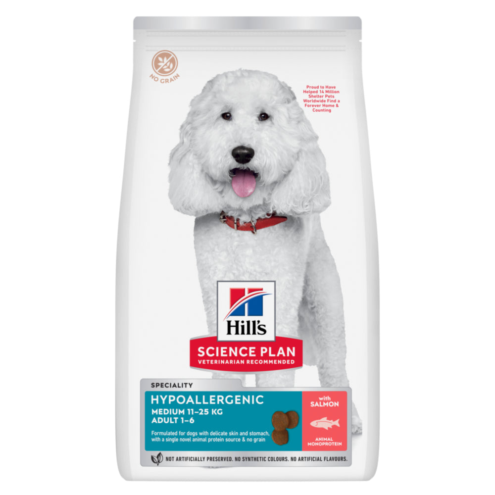 HILL’S Science Plan Hypoallergenic Medium Adult au saumon – Croquettes pour chien