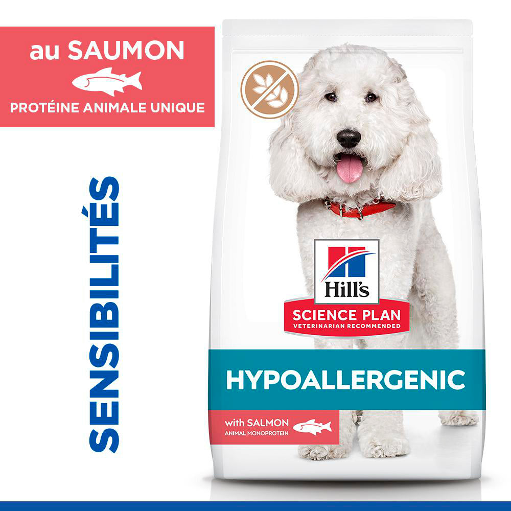 HILL’S Science Plan Hypoallergenic Medium Adult au saumon – Croquettes pour chien