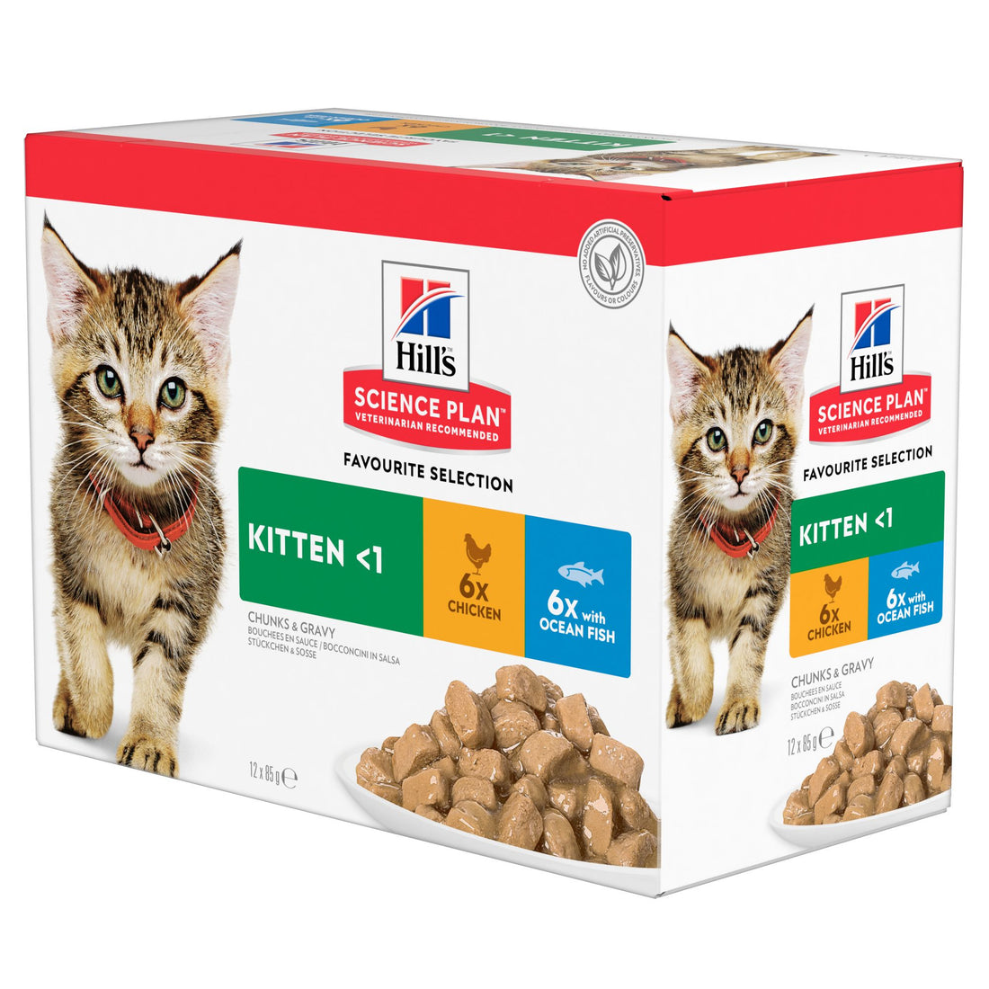 HILL’S Science Plan Kitten en Bouchées saveurs mixtes – Pâtée pour chaton