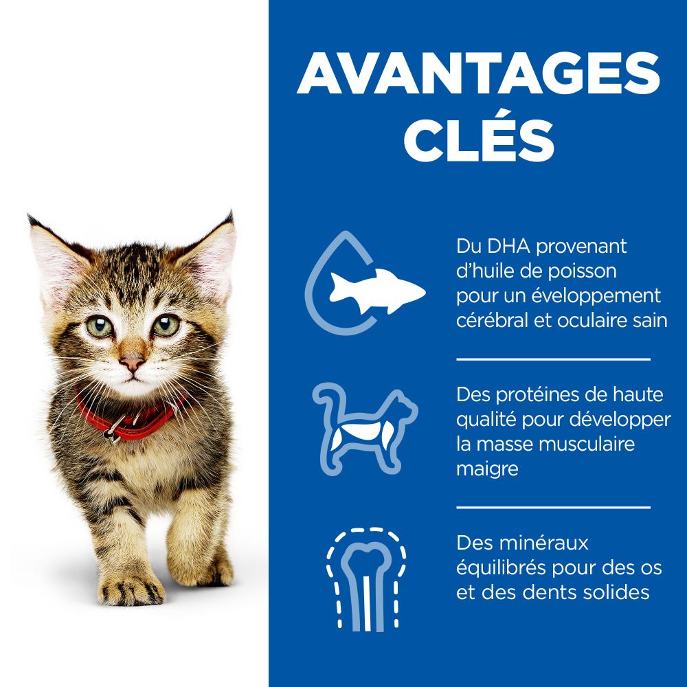 HILL’S Science Plan Kitten en Bouchées saveurs mixtes – Pâtée pour chaton