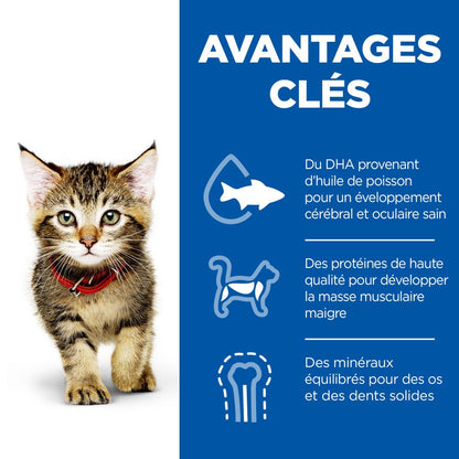 HILL’S Science Plan Kitten en Bouchées saveurs mixtes – Pâtée pour chaton