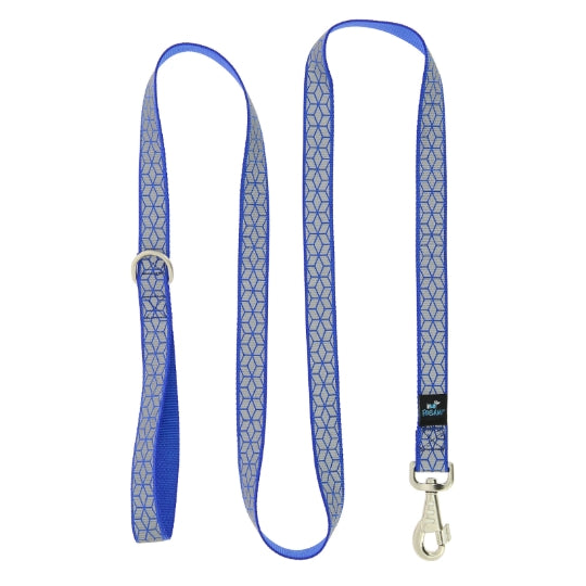 Laisse motif réfléchissante bleue 1.8 m - Chien