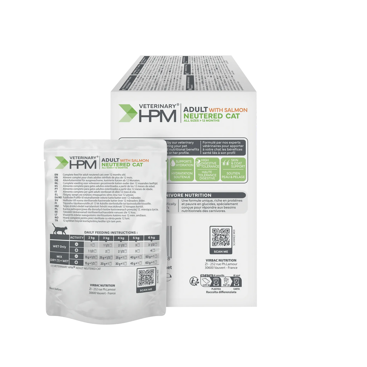 VIRBAC VETERINARY HPM Physiologique Adult Neutered Cat Sterilise