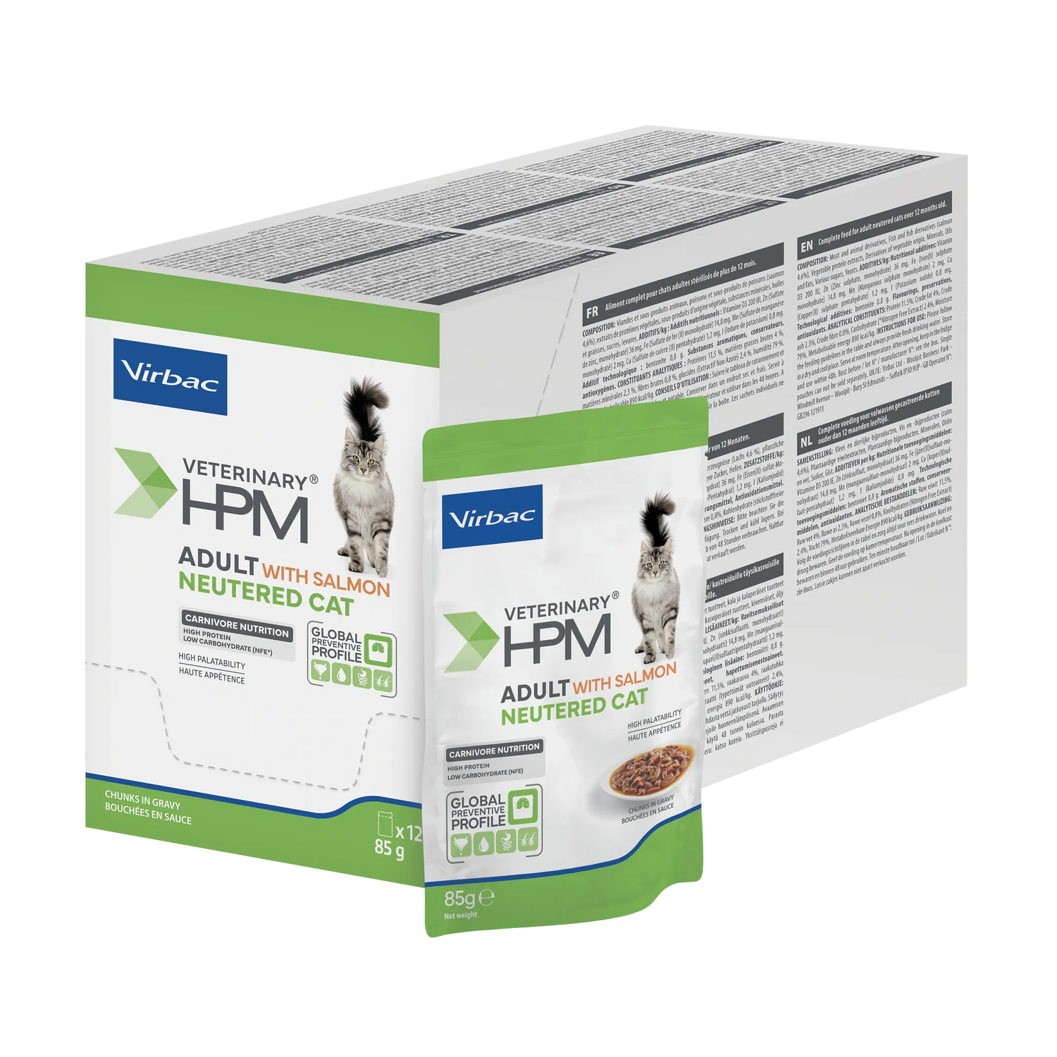 VIRBAC VETERINARY HPM Physiologique Adult Neutered Cat Sterilise