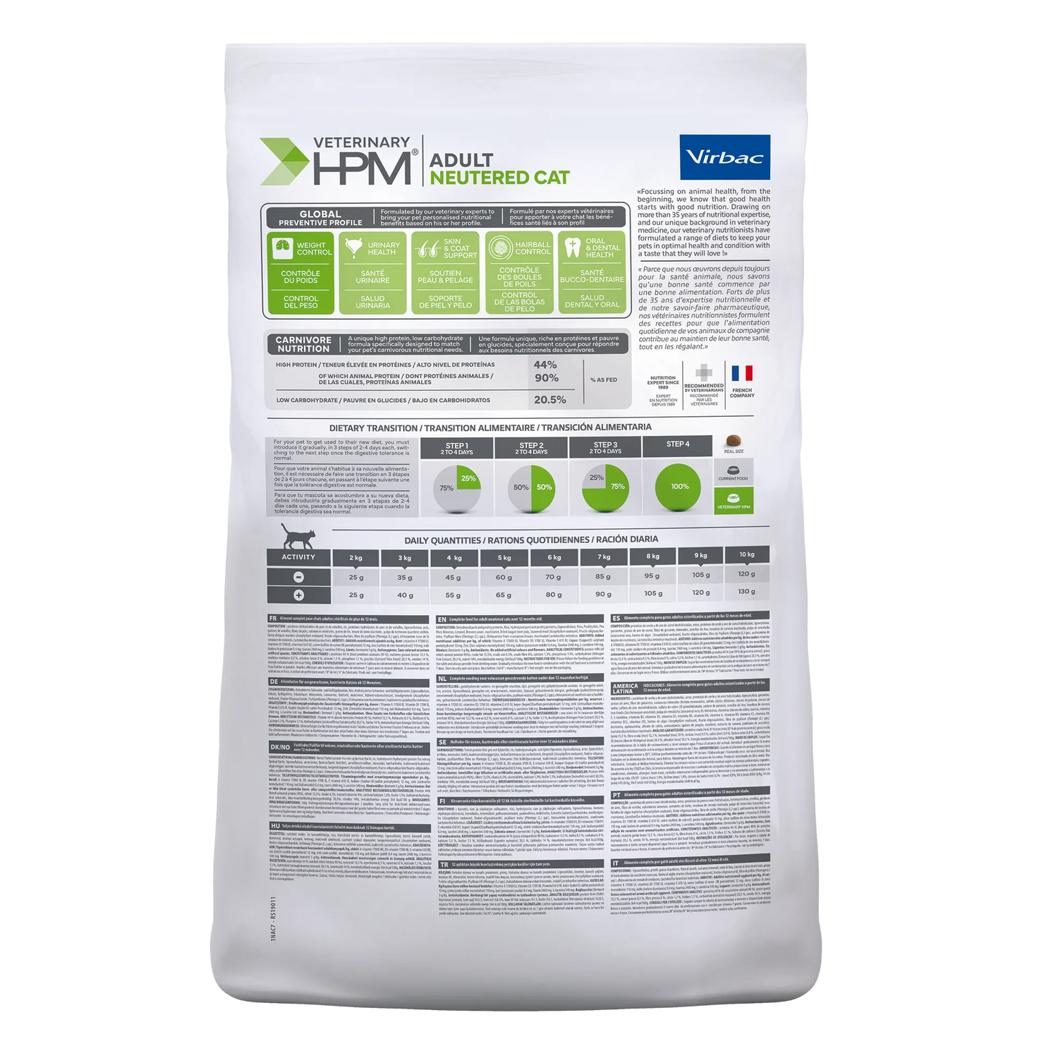 VIRBAC Veterinary HPM Adult with salmon Neutered &amp; Entire Cat