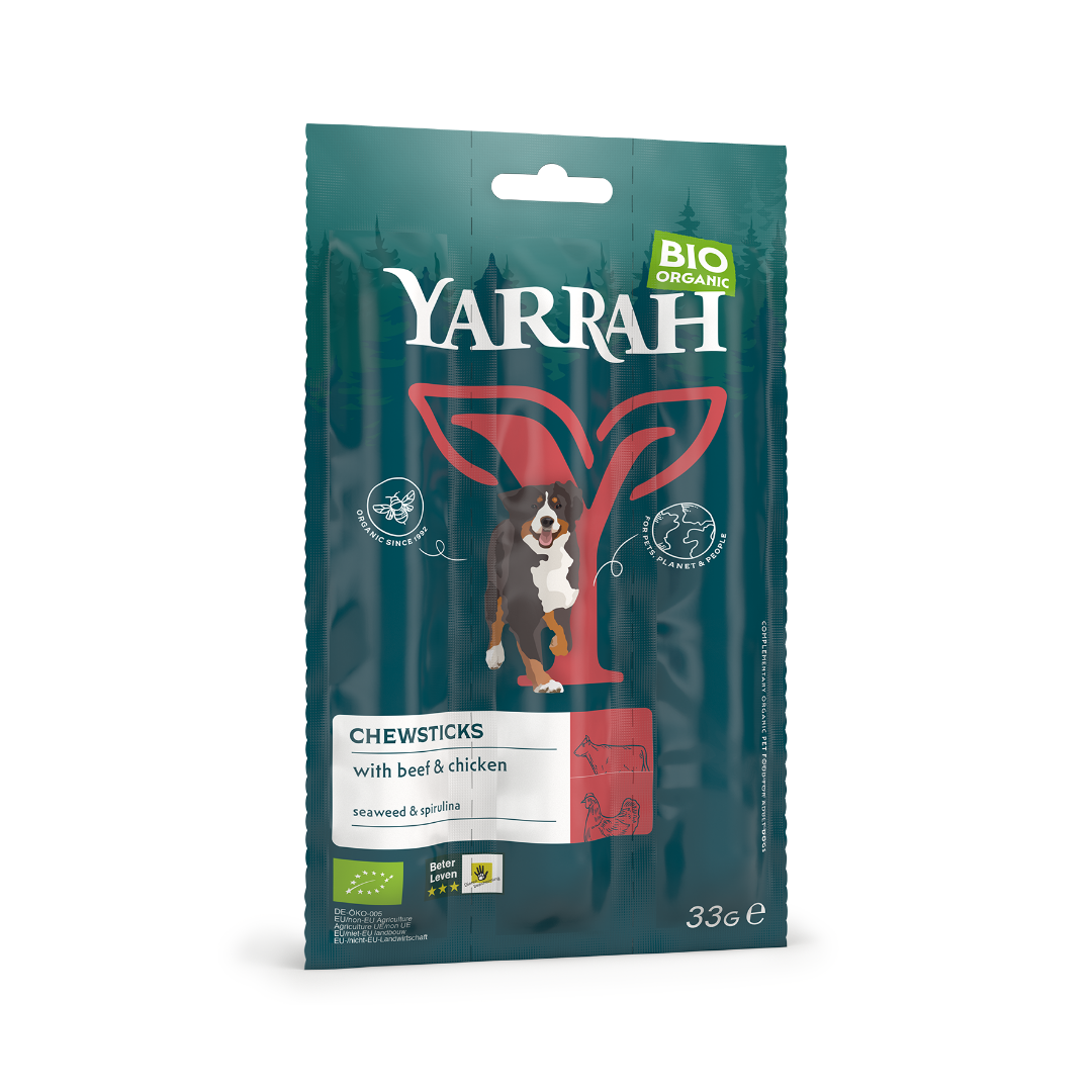 Yarrah sticks à mâcher bio pour chien