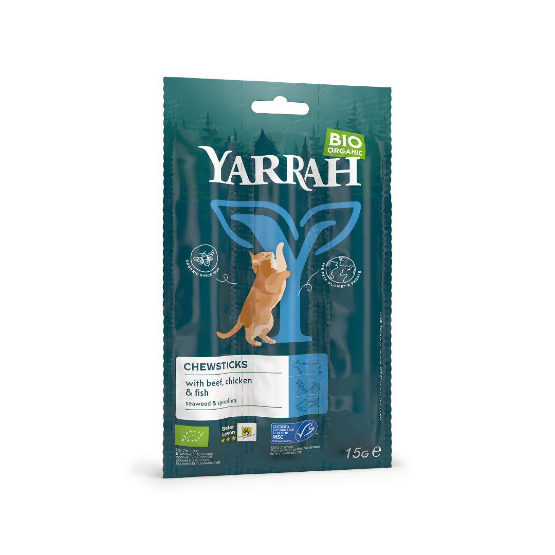 Yarrah sticks à mâcher bio pour chat