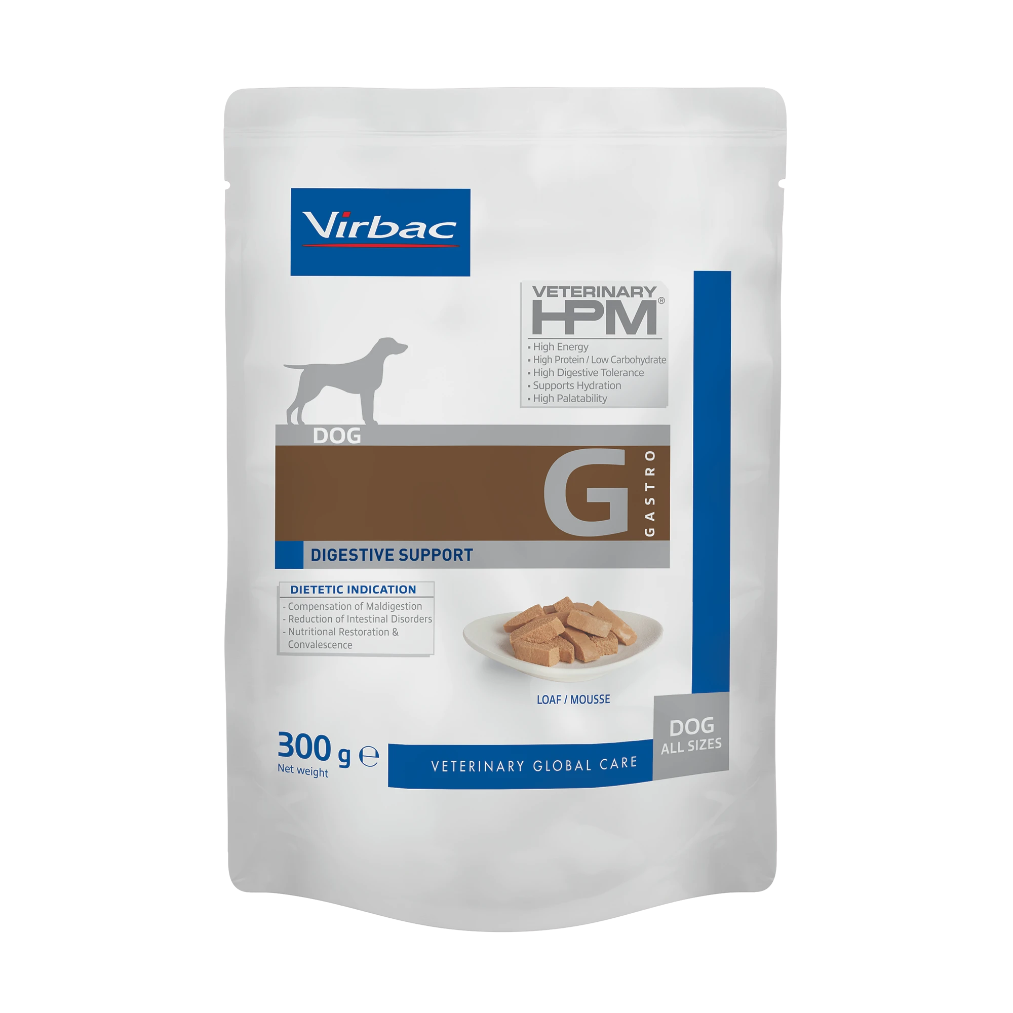 Mousse pour chien recommandée en cas de  * Compensations de mal-absorption / mal-digestion • Réduction des troubles digestifs • Insuffisance pancréatique exocrine chronique, • Récupération nutritionnelle • Convalescence