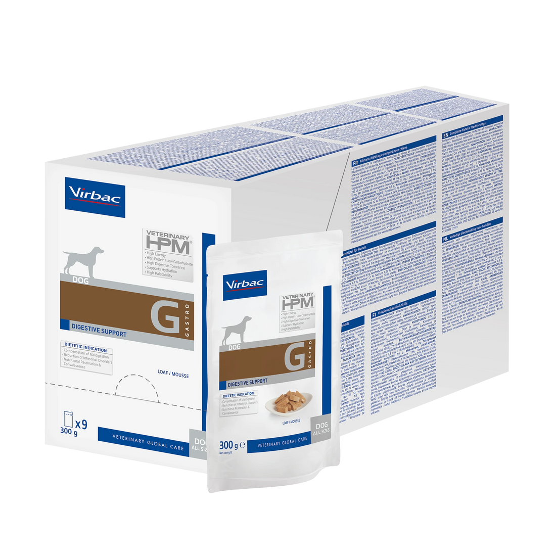 Mousse pour chien recommandée en cas de  * Compensations de mal-absorption / mal-digestion • Réduction des troubles digestifs • Insuffisance pancréatique exocrine chronique, • Récupération nutritionnelle • Convalescence