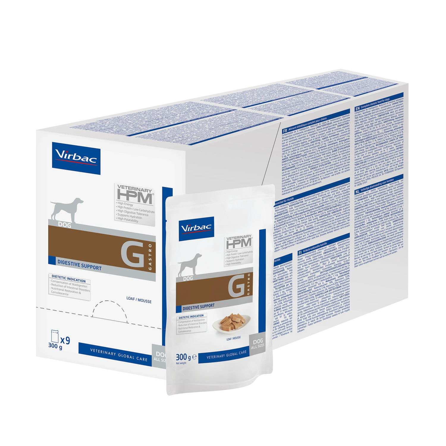 Mousse pour chien recommandée en cas de  * Compensations de mal-absorption / mal-digestion • Réduction des troubles digestifs • Insuffisance pancréatique exocrine chronique, • Récupération nutritionnelle • Convalescence