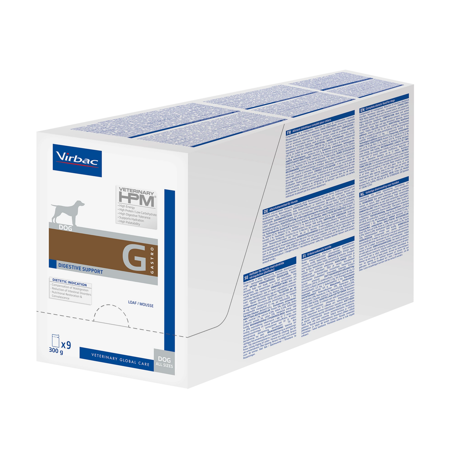 Mousse pour chien recommandée en cas de  * Compensations de mal-absorption / mal-digestion • Réduction des troubles digestifs • Insuffisance pancréatique exocrine chronique, • Récupération nutritionnelle • Convalescence