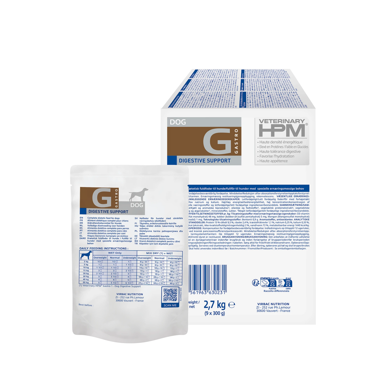 Mousse pour chien recommandée en cas de  * Compensations de mal-absorption / mal-digestion • Réduction des troubles digestifs • Insuffisance pancréatique exocrine chronique, • Récupération nutritionnelle • Convalescence