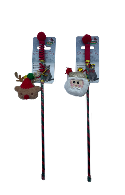 Canne à pêche peluche de Noël 40 cm