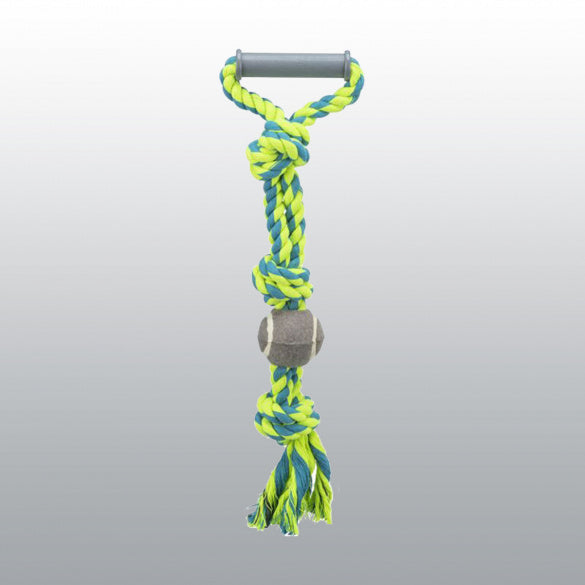 Jouet avec corde poignée et balle