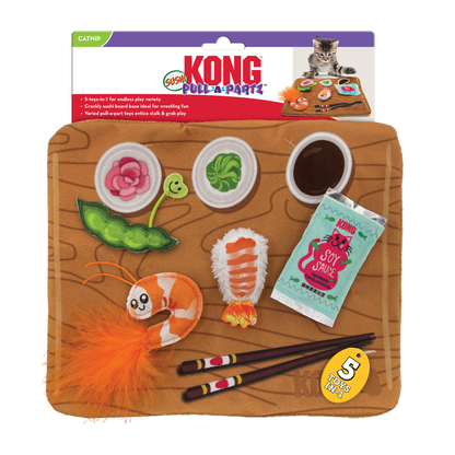 Jouet Kong Chat Pull A Partz Sushi