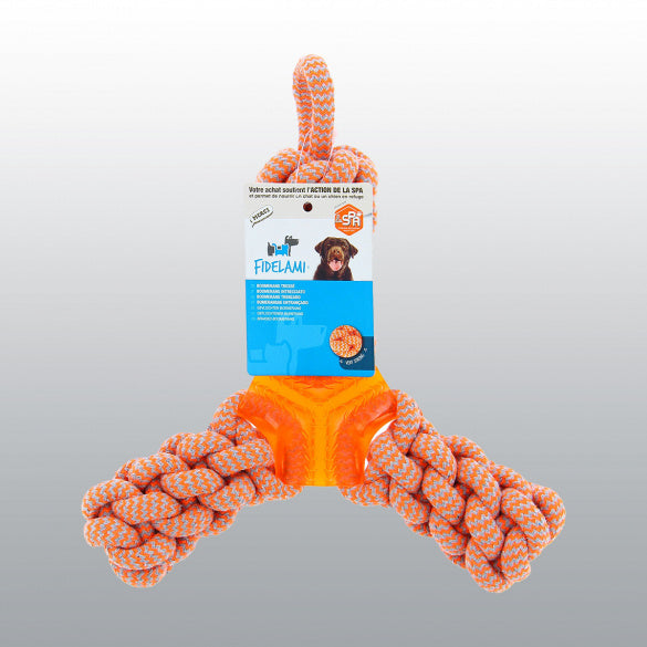 Boomerang tresse pour chien