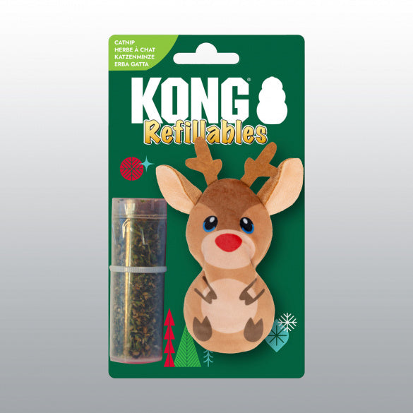 Kong - Jouet Holiday Refillables Renne - Chat