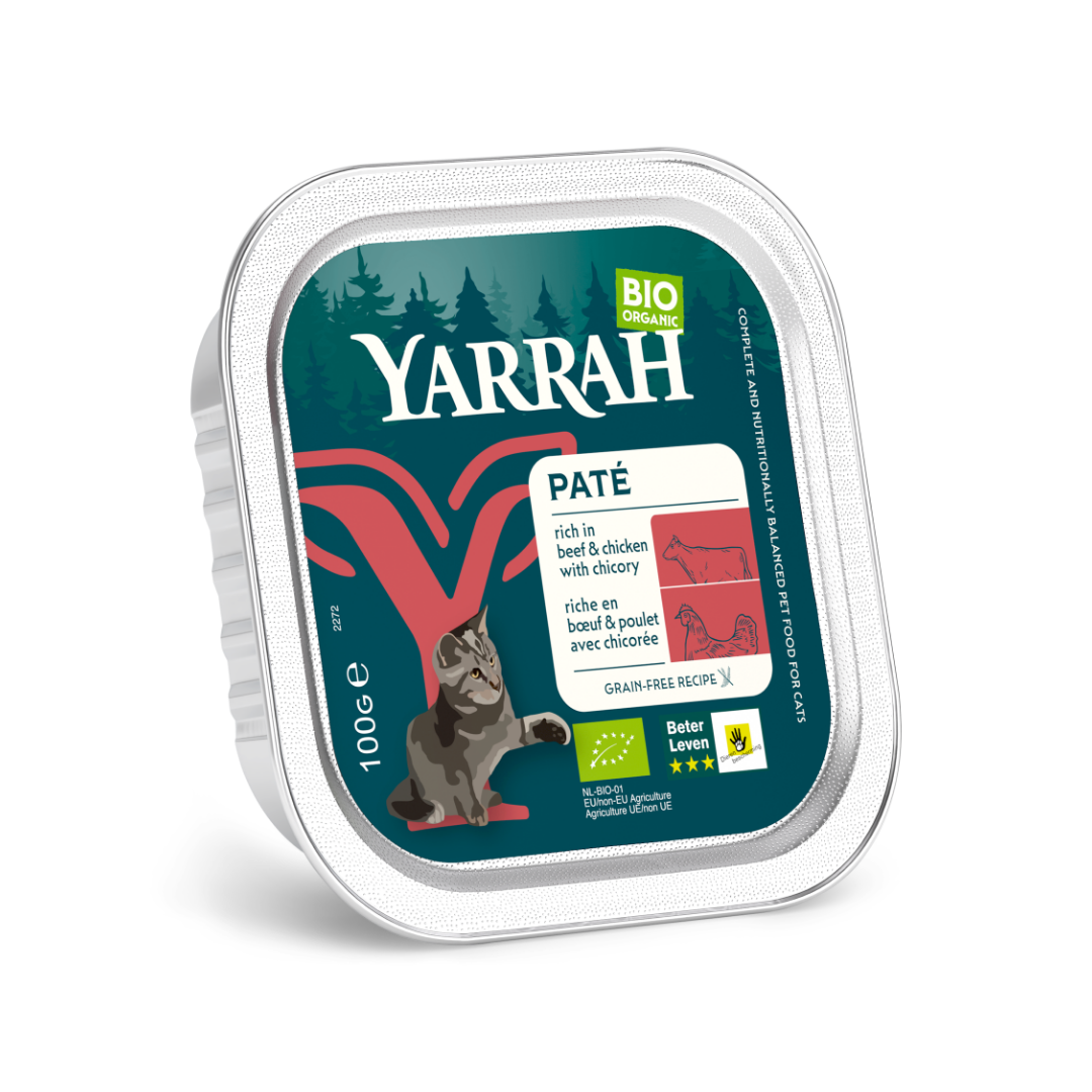 Yarrah pâtée bio sans céréales - Lot 16 x 100g