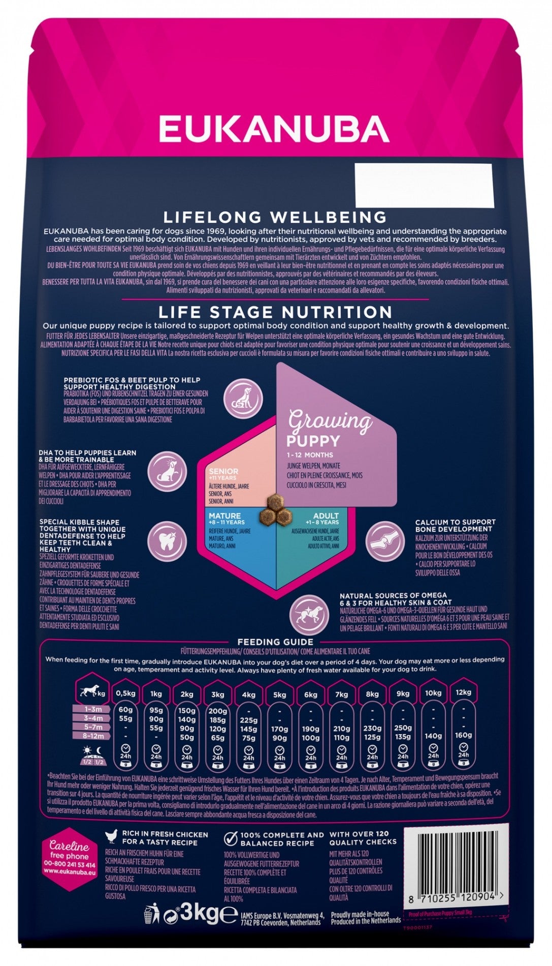 Eukanuba Growing Puppy Small Breed - Poulet