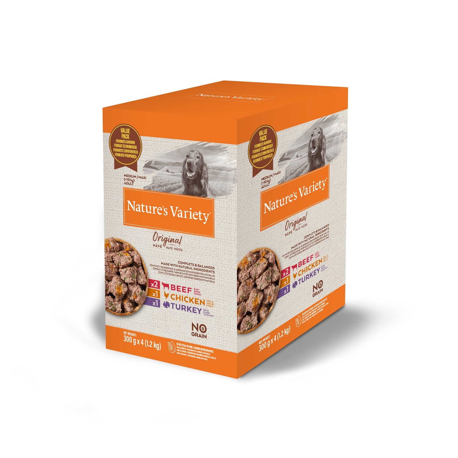 Nature's Variety Original No Grain Medium Maxi Adult Multipack en Sach ...