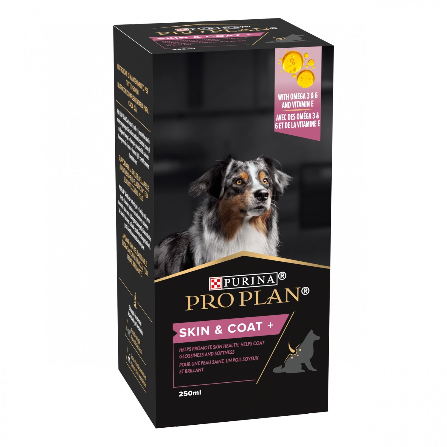 PRO PLAN® Skin &amp; Coat+ en huile - Aliment complémentaire pour chien