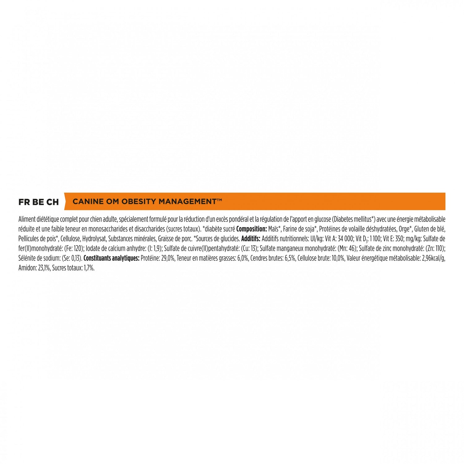 Proplan Veterinary Diets OM Obesity Management Chien