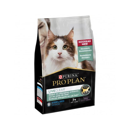 PRO PLAN LiveClear Sterilised Senior à la Dinde - Croquettes pour chat