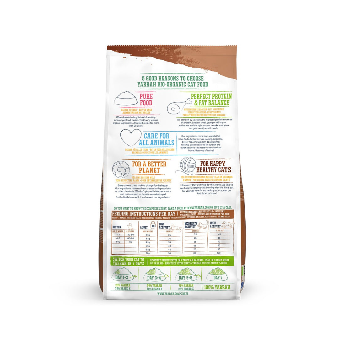 Yarrah croquettes bio sans céréales pour chat adulte